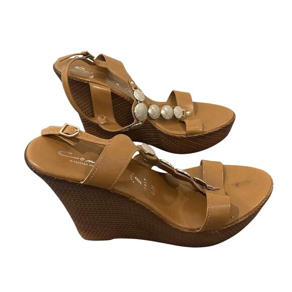 Contesa Studded Strappy Wedges Women's size 9.5 - Picture 5 of 7